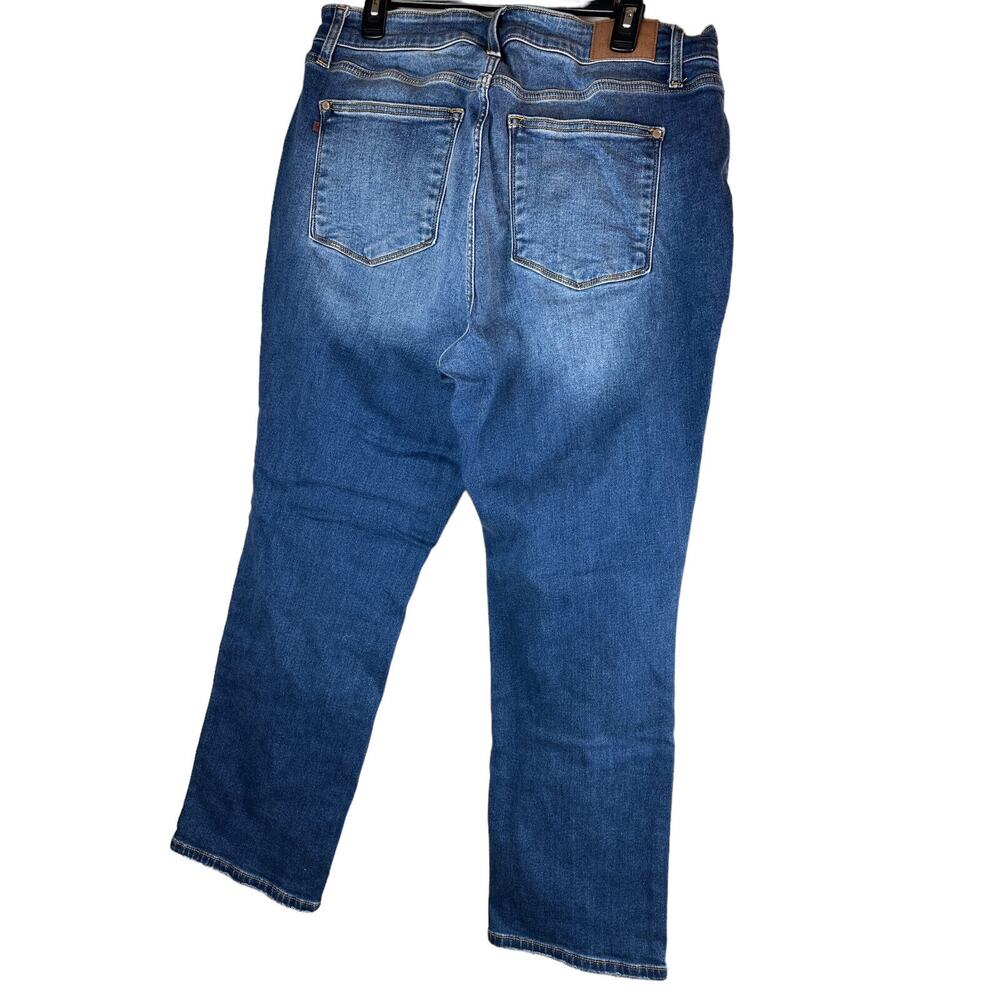 Judy Blue Thermal Straight Fit Jeans Contrast Wash JB82561 Women's Plus Size 18W - Picture 4 of 14